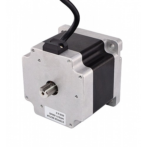 Keyway Dual Shaft Nema 34 CNC Stepper Motor 4.5Nm(637.25oz.in) 5.5A 86x86x80mm - 34HS31-5504D | StepperOnline AU