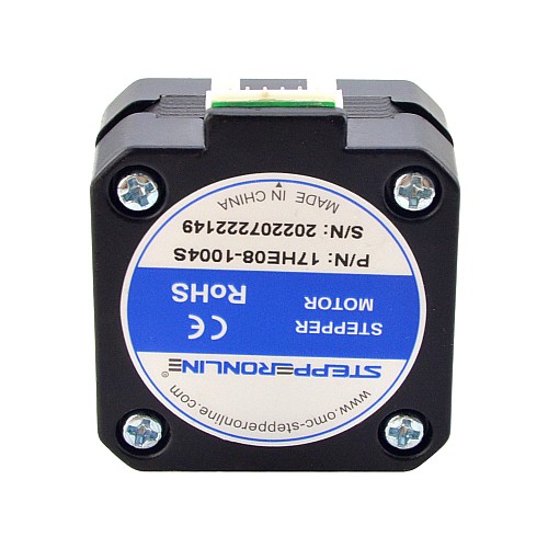 E Series Nema 17 Bipolar 1.8deg 17Ncm(24.07oz.in) 1A 42x42x23mm 4 Wires - 17HE08-1004S | StepperOnline AU