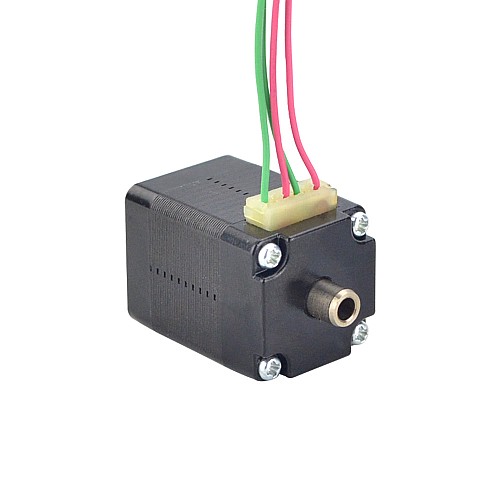 Dual Shaft Nema 8 Hollow Shaft Stepper Motor Bipolar 1.5Ncm(2.12oz.in) 0.49A 20x20x27mm - 8HS12-0494H | StepperOnline AU