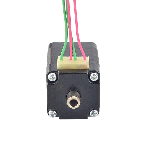 Dual Shaft Nema 8 Hollow Shaft Stepper Motor Bipolar 1.5Ncm(2.12oz.in) 0.49A 20x20x27mm - 8HS12-0494H | StepperOnline AU