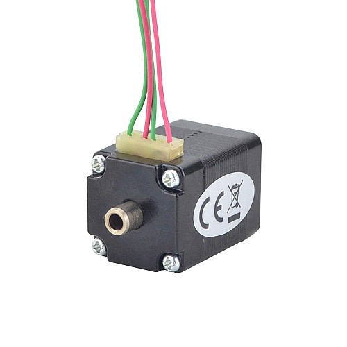 Dual Shaft Nema 8 Hollow Shaft Stepper Motor Bipolar 1.5Ncm(2.12oz.in) 0.49A 20x20x27mm - 8HS12-0494H | StepperOnline AU