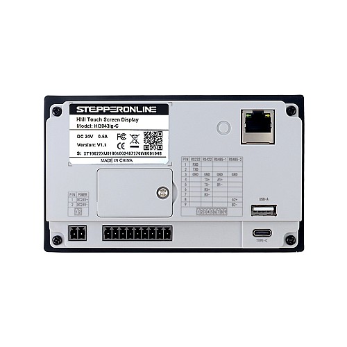 4.3 480x272px RS-485 Serial port & USB 128MB/FLASH 128MB/Memory HMI Touch Screen LED Display - HI3043ig-C | StepperOnline AU